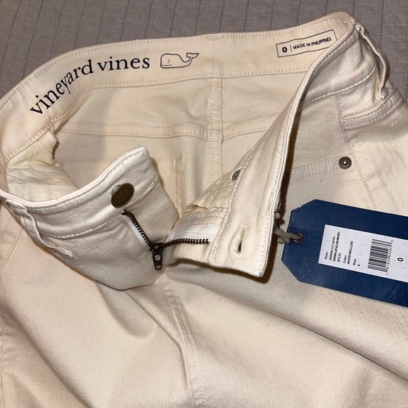 Vineyard Vines Marshmallow Hi-Lo Hem Denim Skirt 0 - Picture 4 of 6